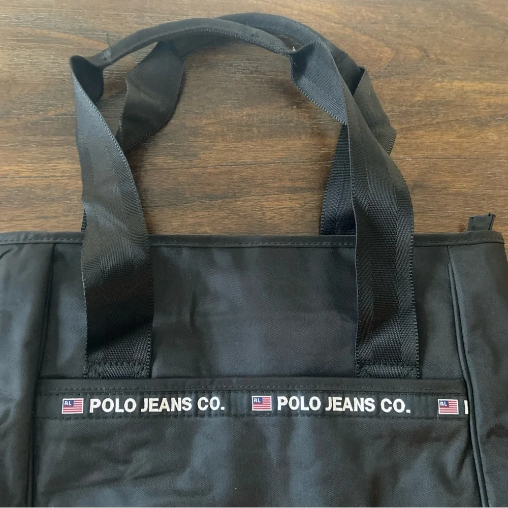 Ralph Lauren Black Tote Bag Polo Jeans Co Authentic Dry Goods